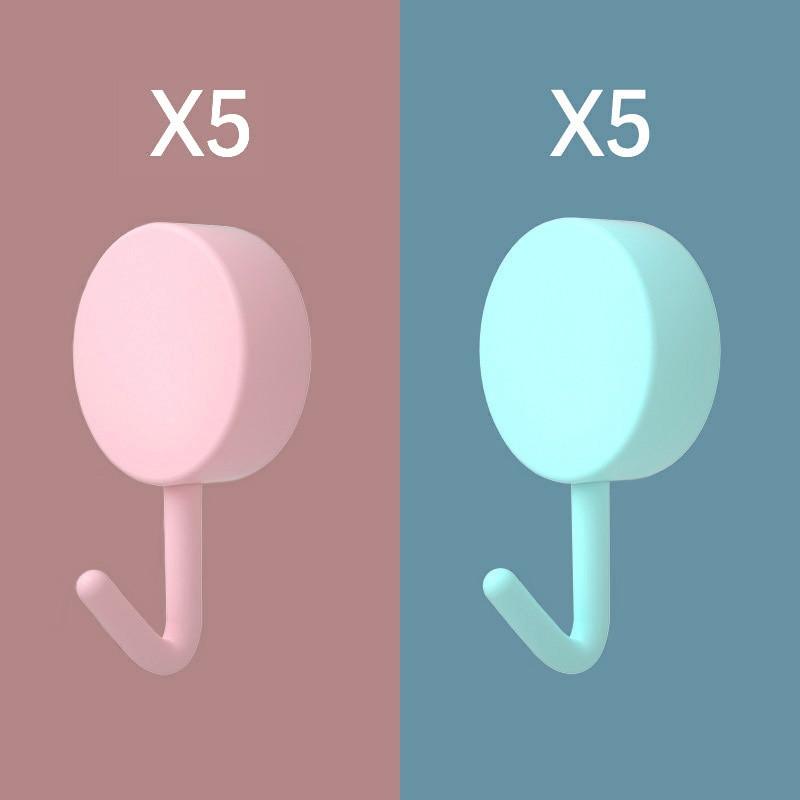 10-Piece Self-Adhesive Wall Hooks