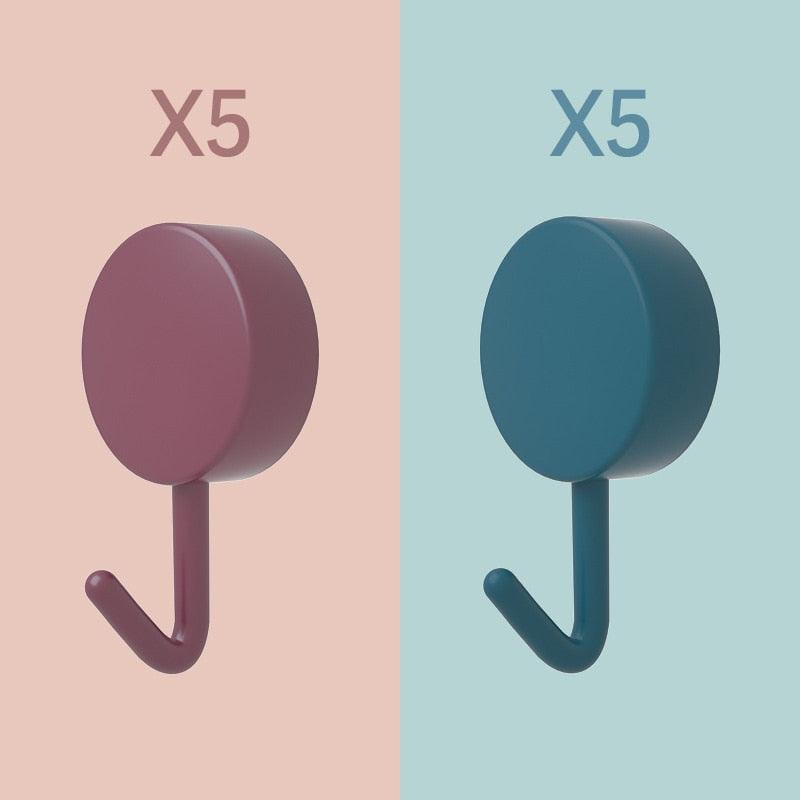10-Piece Self-Adhesive Wall Hooks