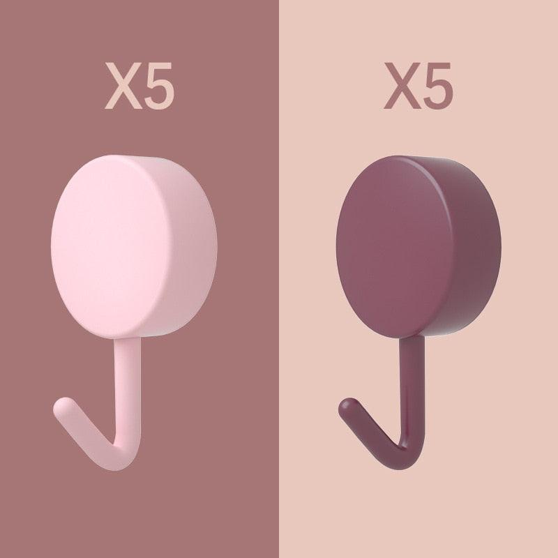 10-Piece Self-Adhesive Wall Hooks
