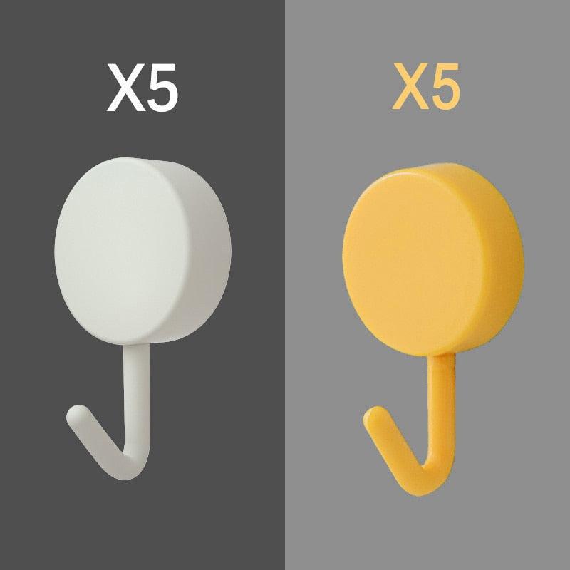 10-Piece Self-Adhesive Wall Hooks