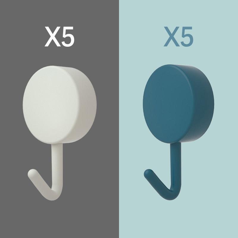10-Piece Self-Adhesive Wall Hooks