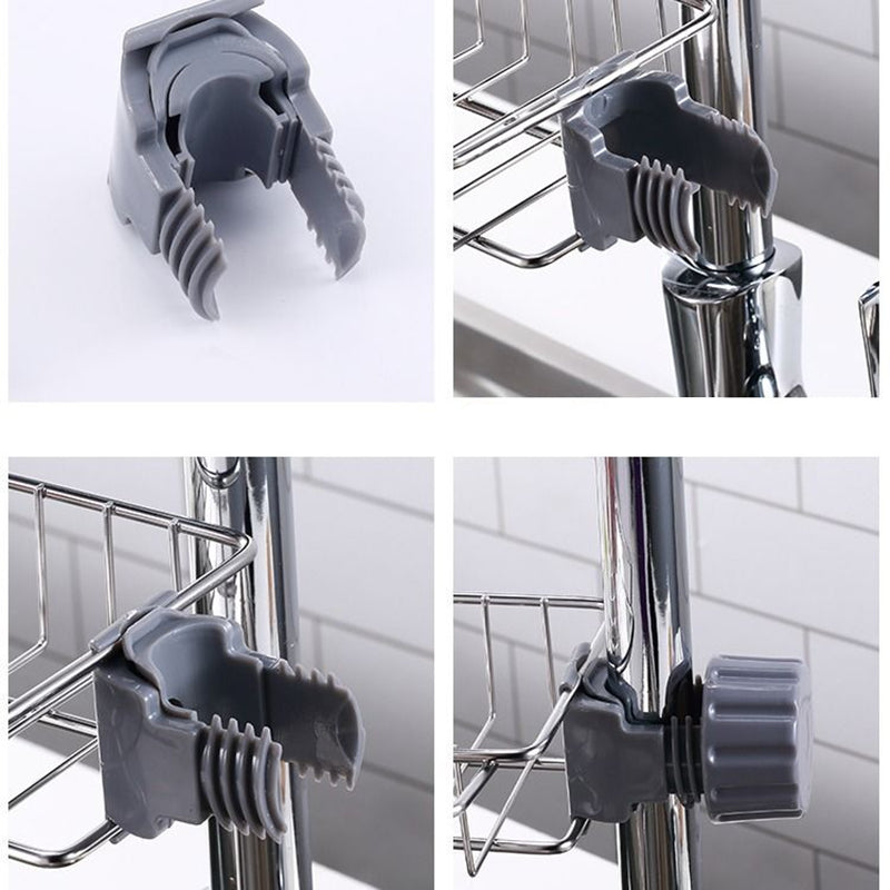 Adjustable Sink Organizer Rack – No-Drill Faucet Storage