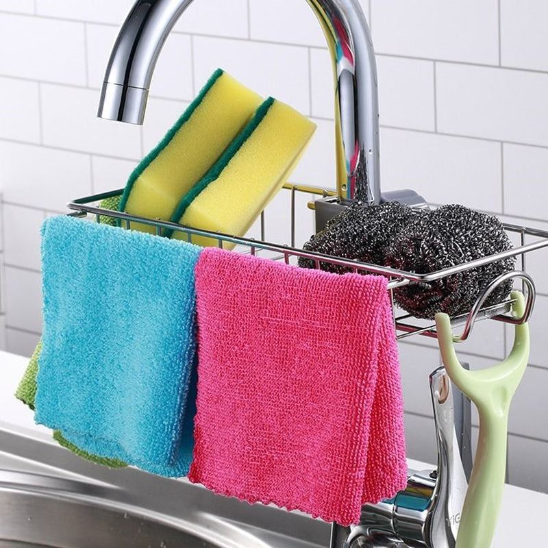 Adjustable Sink Organizer Rack – No-Drill Faucet Storage