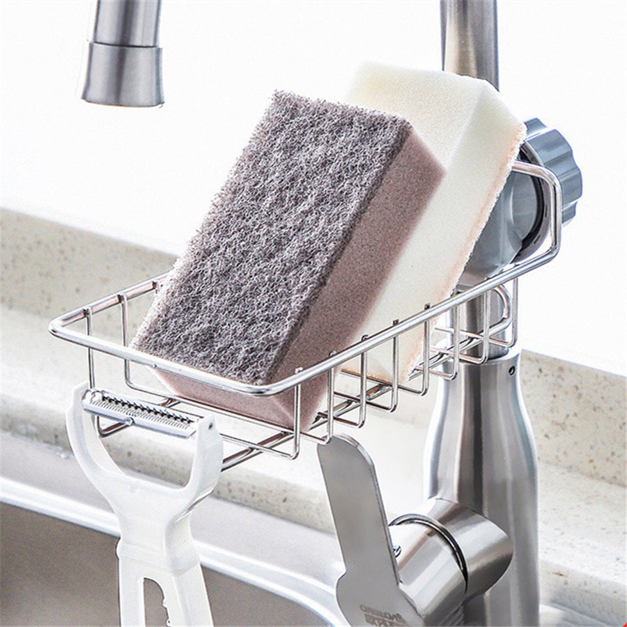 Adjustable Sink Organizer Rack – No-Drill Faucet Storage