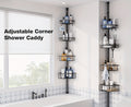 4-Tier No-Drill Corner Shower Organizer