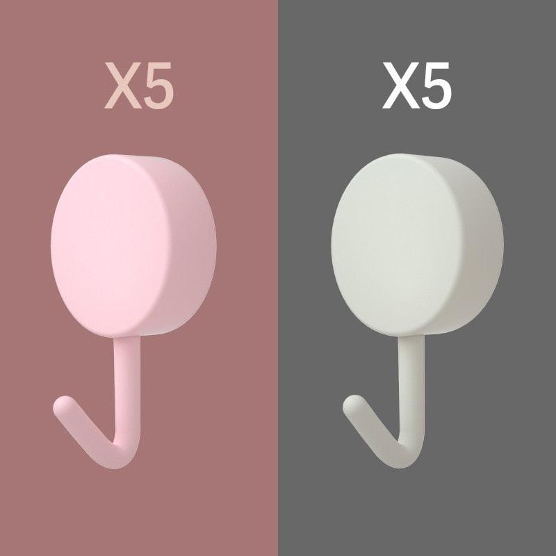 10-Piece Self-Adhesive Wall Hooks